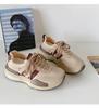 2023 novo outono novo waffle argan sapatos femininos sola grossa antiderrapante tênis sapatos de corrida mostram pés pequenos sapatos de papai