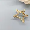Pinza para el pelo Y2k de nicho dulce, genial, de chica popular, estrella de cinco puntas, personalidad, tendencia, para la parte trasera de la cabeza, pinza de tiburón, tocado irregular para el pelo