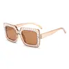 Gafas de sol cuadradas multicolor de moda europea y americana para mujer con diamantes, Gafas de sol bling, Gafas de sol personalizadas de alta gama