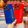 Chapado 6D para iphone13/14 funda para teléfono móvil con pulsera Apple 12/11 soporte de empuje y extracción protección XR funda blanda