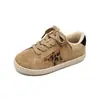 XSH Retro Sujo Sujo|Sapatos Planos Descalços Infantis Versáteis Tênis Esportivos 26 Outono Inverno Estilo Coreano Tendência Legal Meninos e Meninas