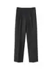 Pantalones Casuales de Alta Gama Anti-Arrugas Caídos de Doble Pinza Pantalones de Traje para Hombre Pantalones Largos Rectos Sueltos para Hombre Otoño