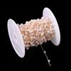 Cadena de cobre puro con perlas, accesorios de joyería, pulsera, cadena de perlas, bricolaje, horquilla, cadena de abanico redonda, cadena de cuentas, joyería