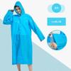Impermeable Eva, Engrosado, Portátil, Color Sólido, Transparente, Protección contra Lluvia Fuerte, Poncho para Niños y Adultos, Con Capucha, Una Pieza, Impermeable