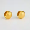 Pendientes metálicos lisos estilo ins gorro plateado pendientes de bola cepillada diseño de nicho femenino pendientes de temperamento de alta gama