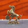 Decoração de cavalo de guerra de latão sólido, artesanato de mesa BMW da sorte, decoração, cavalo do zodíaco antigo, pequeno presente