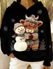 Novo moletom de flanela feminino para o dia a dia com um design fofo de cachorrinho, confortável e casual, perfeito para o outono e inverno
