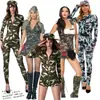Bar Europeu e Americano Camuflagem Slim-Fit Conjunto de Vestido Roupa Esportiva Feminina Roupa de Exterior Feminina Soldado Feminina Sexy Festa Dj