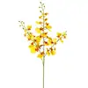 Decoración de orquídea Oncidium artificial transfronteriza, arreglo de escena de ramo de novia de 3 puntas, orquídea danzante artificial de alta gama