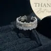 Anillo Medieval de Encaje de Plata de Ley S925 Diseño de Nicho Vintage Moderno Simple Micro-Pavimentado con Circonita Anillo Abierto