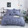 Conjunto de capa de edredom para dormitório estudantil, cama de casal, algodão sintético, adequado para todas as estações