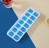 Forma de Gelo Quadrada de Silicone com 14 Compartimentos e Tampa, Molde de Gelo Quadrado de Fácil Liberação para Uso Doméstico, Fabricante de Barras de Gelo de Congelamento Rápido