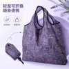 Bolsa de Compras Plegable Portátil para Teléfono Móvil Fresca y Sencilla Bolso Compacto Creativo con Flores Bolso de Mano Bolso de Mano