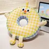 Almohada redonda a cuadros estilo Ins para descanso de mediodía en la oficina, almohada para dormir en el escritorio, almohada de siesta de verano