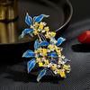 Broche de esmalte de osmanthus chino, fragante, de alta gama, para cheongsam, venta al por mayor, estilo nacional