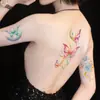 Pegatinas de Tatuaje Temporales de Flor Pintada Nueva para el Brazo Transfronterizas de Alto Nivel con Flores de Colores y Mariposas para Brazo y Espalda