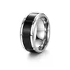 Anillo Negro Dorado Más Vendido de Amazon para Hombre con Números Romanos y Diamantes, Piedra Negra, Moda de Negocios, Anillo Personalizado para Hombre al por Mayor