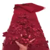 Malla de Tela Bordada 3D, Tela Bordada Estéreo con Cuentas Hecha a Mano, Tela para Vestido de Ropa de Primavera y Verano Lista para la Venta