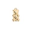 Pendientes de aleación de zinc con forma de oso de dibujos animados de estilo europeo y americano, hechos a mano, accesorios de joyería, colgantes, productos semiacabados, venta al por mayor