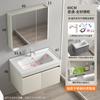 Lavabo de baño de acero inoxidable blanco leche con panal de abeja, lavabo integrado de cerámica, mueble de baño