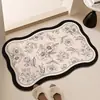 Antiderrapante Absorção de Água Vaso Sanitário Porta Forte Banheiro Lama de Diatomáceas Tapete de Chão de Banheiro Banheiro Secagem Rápida Tapete de Pé Tapete Banheiro