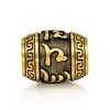 Chiba Trendy Cool Negro Mantra de Seis Caracteres Cuenta de la Fortuna Colgante Retro Unisex Versátil Personalidad Colgante de Alta Gama