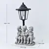 Adornos de Jardín de Resina Transfronterizos Luces Solares para Exteriores Estatua de Enano Luces Decoración para Jardín Balcón Villa Hogar