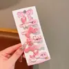 Novo Grampo de Cabelo Desenho Animado Fofo Conjunto de Grampos de Cabelo para Crianças Clipe Lateral de Metal para Cabelos Quebrados Não Bata Clipe Bico de Pato para Meninas