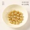 Pingente DIY tradicional de cabaça banhada a ouro com incrustação de diamantes, pingente de lanterna filigranada estilo palácio, contas ocas florais estilo chinês e contas espaçadoras atacado