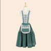Nuevo Vestido de Princesa Encaje Delantal Largo Florería Cafetería Vestido Étnico Ropa de Trabajo Larga