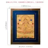 Buda Yuanhui Deus Amarelo da Riqueza Estátua de Buda pintada à mão thangka pintura para pendurar cartão dourado Xizang natural feito à mão Nepal pintura decorativa para sala de estar