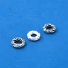 Acessórios DIY de Prata Pura Anel Fechado com Padrão de Nuvem de Prata Sólida S925 Argola de Prata Fecho para Montagem de Joias DIY Acessórios para Pulseiras
