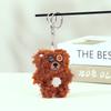Acessórios de Boneca Urso de Pelúcia Desenho Animado Pingente Fofo Pelúcia Enrolada Olhos de Botão Bolsa de Boneca Pingente de Chaveiro