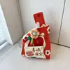 Conjunto Completo de Bolsas de Tricô Espessas de Lembrança, Sacolas de Presente Portáteis, Bolsas de Lembrança, Bolsas de Tricô com Flor de Tulipa