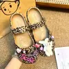 Zapatos de ballet con estampado de lunares estilo Ins, leopardo KT, accesorios para DIY, dijes de zapatos de moda y versátiles, hebillas decorativas para zapatos con agujeros