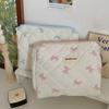 Muito Menininha! Bolsa de Cosméticos com Laço Feminina Grande Capacidade Dormitório Estudantil Bolsa de Cosméticos Estojo Médio Estojo Conjunto