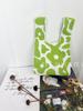 Nova bolsa de tecido voador bolsa de malha feminina saco de balde de lã japonês e coreano estilo All-match Hand-carried Casual Tote Bag Lunch Bag