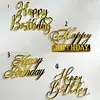 Copyright Estilo Ins Transfronterizo Feliz Cumpleaños Letra Inglesa Decoración de Pastel Enchufe Acrílico Lateral Decoración de Pastel