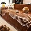 Manta de Sofá Peça Única Lavável Estilo Retrô Toalha para Cobertura de Sofá Chenille Antiderrapante Anti-riscos Tecido para Cobertura de Sofá de Linha Reta