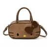 Versión Coreana Ins Exquisita de Moda Bolso Kt para Mujer Lazo Moda Bolso de Mano Cruzado Versátil Bandolera Única Bolso de Mano para Mujer