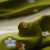 Cárdigan de punto con cuello en V, manga corta, bordado floral, fresco y exquisito, novedad de verano 2024, top fino bordado para mujer