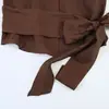 Comercio Exterior Transfronterizo Aliexpress Venta Caliente al por Mayor Europeo y Americano Nueva Moda Ropa para Mujer, Elegante Top sin Mangas con Solapa y Cinturón, con Hombreras