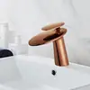 Torneira de lavatório quente e fria torneira de lavatório cascata cobre criativo banheiro lavatório de banheiro doméstico
