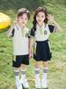 Traje de Uniforme Escolar de Manga Corta, Estilo Verano Ropa Deportiva Verde, Uniforme de Jardín de Infancia, Uniforme de Clase para Estudiantes de Primaria, Uniforme de Clase de Graduación