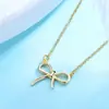 Nuevo Collar de Lazo Japonés y Coreano de Gama Alta Cadena Lisa Colgante de Temperamento Simple para Mujer Moda Cadena para Clavícula Joyería al por Mayor