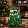 Bolsa de Regalo Temática Navideña Bolsa de Almacenamiento de Plástico con Película de Aluminio y Cordón Bolsa para Empaquetar Dulces de Regalo de Papá Noel Navideño