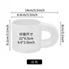 Mango de color por sublimación, taza gordita, taza de cerámica, taza de café linda y divertida, material en blanco creativo para DIY