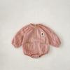 Ropa de Algodón para Bebés y Niños Pequeños Colección Otoño 2026 Mameluco de Manga Larga Jacquard Raglán Holgado para Bebé Niña