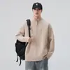 Suéter cárdigan de alta gama para hombre 2025 Otoño e Invierno Nuevo estilo holgado de moda versátil tejido en color beige y negro en stock
