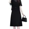 Novo Vestido Elegante de Verão 2026 para Mulheres Plus Size, Manga Curta, para Mulheres Curvilíneas, Emagrecedor e Modelador de Cintura, Vestido de Chiffon Estiloso